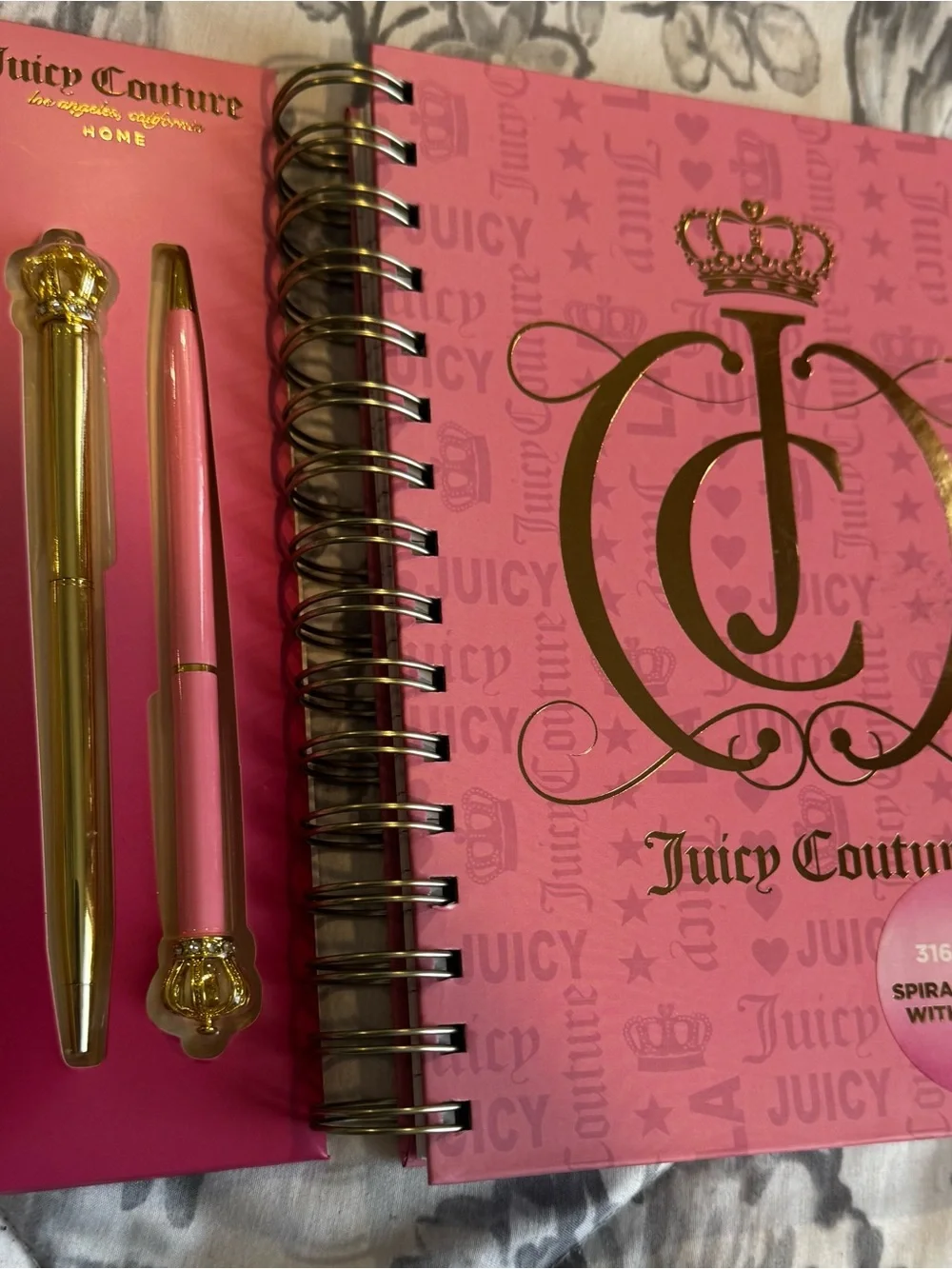 Notebook with pens